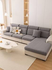 1 Vỏ bọc ghế sofa bằng vải nỉ Jacquard chống bụi chống thấm nước cho bốn mùa, Vỏ bọc ghế sofa đàn hồi chống thấm nước cho thú cưng phong cách hiện đại tối giản, Vỏ bọc ghế sofa màu trơn chống trầy xước phù hợp cho ghế sofa chữ L phòng khách và ghế sofa 1/2/3/4 chỗ ngồi - Màu xám đen - Xem 5