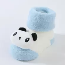 3雙/組卡通地板圖案嬰兒襪子,玩具細節3d兒童襪子 - 藍色 - 查看 11