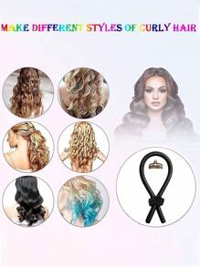 1pc Curling Iron Set This Heatless Curling Iron Is Suitable For People With Long Hair And Soft Curly Hair * DIY * Modeling Tool To Create Heatless Curly Hair And Waves, Suitable For All Types Of Ladies And Women ,Heatless Hair Curler ,Hair Styling Tools
