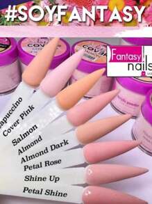 Polvo Acrilico Make Cover 1 onza Fantasy Nails para aplicación de uñas esculturales y acrílico uso profesional - Beis - Ver 4