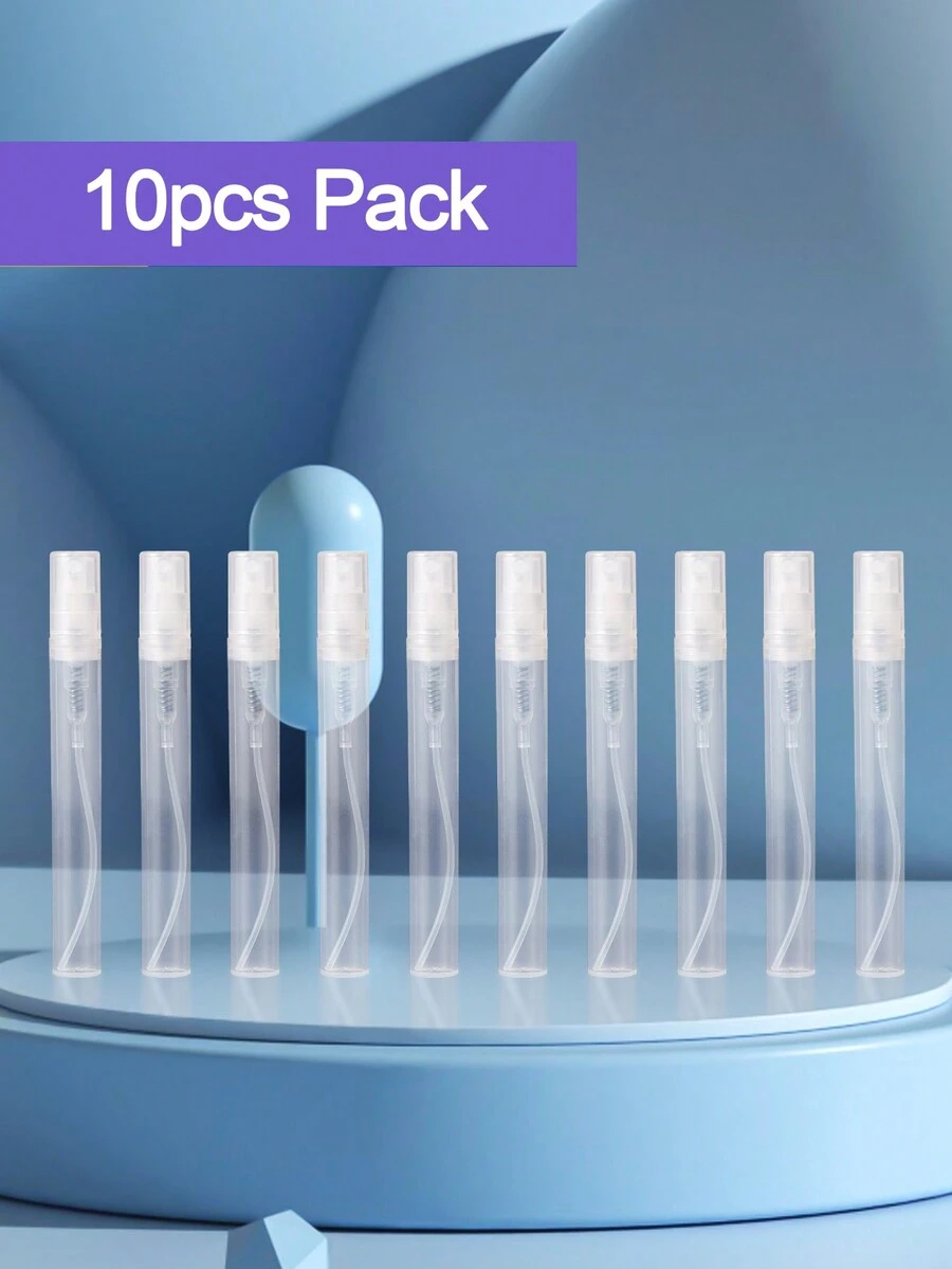 10 cái 2ml 3ml Chai xịt nước hoa trong suốt 5ml, Chai mẫu rỗng có thể đổ lại, Hộp nhựa tròn nhỏ, Chai xịt nước hoa, Bình phun mẫu mỹ phẩm rỗng, Đồ dùng du lịch mini, Ống nghiệm mẫu Lọ PET mỏng, Chai nước hoa di động, Chai xịt nhựa, Mini rỗng Bình xịt nước hoa trong suốt để làm sạch, du lịch, tinh dầu, nước hoa