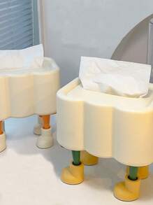 1pc Cute Household Tissue Box Coffee Table Decoration Napkin Box Yellow - Yellow - View 5
