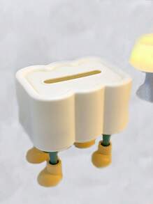 1pc Cute Household Tissue Box Coffee Table Decoration Napkin Box Yellow - Yellow - View 7