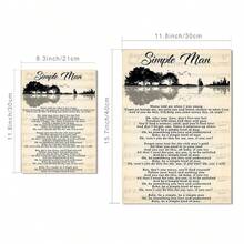 1張靈感名言海報印刷,音樂譜面壁挂畫布畫,家居牆壁裝飾圖片,適用於客廳、臥室、音樂房,無框 - 1個 - 查看 2