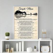 1張靈感名言海報印刷,音樂譜面壁挂畫布畫,家居牆壁裝飾圖片,適用於客廳、臥室、音樂房,無框 - 1個 - 查看 6