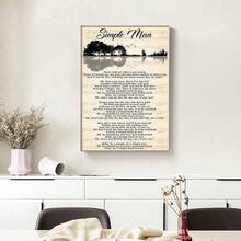 1張靈感名言海報印刷,音樂譜面壁挂畫布畫,家居牆壁裝飾圖片,適用於客廳、臥室、音樂房,無框 - 1個 - 查看 3