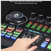 直播音效卡設備套裝 48v 音效卡麥克風套件,帶 Rgb 彩色燈光和懸臂支架 - 黑與白 - 查看 8