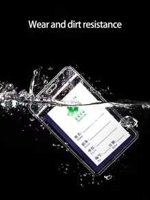 5 件/10 件/15 件塑料垂直防水名片夹带挂绳，适用于学生证 - 無色 - 查看 3