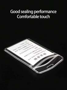 5 件/10 件/15 件塑料垂直防水名片夹带挂绳，适用于学生证 - 無色 - 查看 5