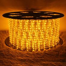 50/100/150/200ft Led Rope Light Strip Lights Waterproof Indoor Outdoor String Lighting Christmas Party Home Decor - 黃色 - 查看 2
