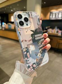 精密開孔透明手機殼,適用於iphone 15promax/ Apple 14,13,11,創意保護殼 - 彩色 - 查看 2