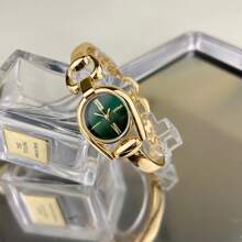 1 Miếng Màu xanh lá Của phụ nữ Hình móng ngựa Loại vỏ Đơn giản Có màu sắc Quay số & Kim loại Hợp kim Dây đeo Sành điệu Đồng hồ thạch anh , Thích hợp Đối với Mặc hàng ngày - màu xanh lá - Xem 4