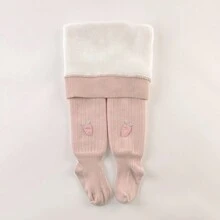 1 quần tất dày ấm áp cho bé gái mùa thu/đông, quần legging cơ bản dễ thương cho trẻ mới biết đi, tất cho trẻ sơ sinh - Hồng - Xem 5