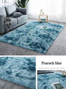 1入組柔軟蓬鬆的客廳短毛絨地毯,絨絨的卧室地毯,女孩們的家居裝飾地毯,可愛的豪華防滑可機洗地毯31.5*62.99in(80*160公分)-多色 - 彩色 - 查看 5