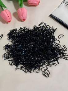 1000入裝不殘留髮圈和一次性髮帶 - 黑色 - 查看 4