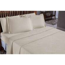 Ensemble De Couvre-lit En Cuivre Double Standard + Ensemble De Draps Complet 4 Pièces - Champagne - Voir 2