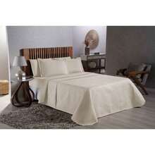Ensemble De Couvre-lit En Cuivre Double Standard + Ensemble De Draps Complet 4 Pièces - Champagne - Voir 1