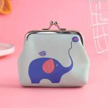Girl's Cute Elephant Giraffe Pattern Mini Coin Wallet, Decorative Accessories Holiday Gift - Multicolor - View 8