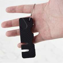 1pc Mini Black Portable Outdoor Knife Sharpener - Black - View 9