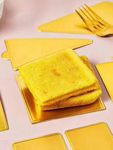 1 Pack 50pcs Gold Baking Mousse Cake Base Cake Dessert Display Tray Mat - Gold - View 3