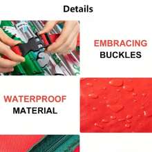 1入禮品包裝收納袋,假日包裝紙9.88盎司加厚整理袋-輕鬆整理包裝紙,緞帶,裝飾,剪刀。適合18-24標準卷包裝紙,保持假日禮品補給品,家庭組織和存儲用品,防塵,防水和耐磨,在床下存儲方便 - 紅色 - 查看 5