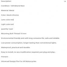 1 对 12V 通用摩托车金属转向信号指示灯闪光灯适用于咖啡赛车和老式摩托车 - 銀色 - 查看 3