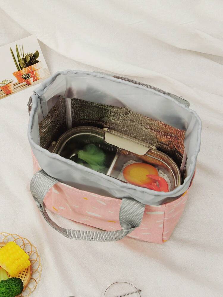 Kato Tirrinia Borsa termica per il pranzo per donne e uomini, a prova di perdite, riutilizzabile, per adulti e bambini, borsa termica per il pranzo per ufficio, grigio scuro, Tessuto, Grigio chiaro