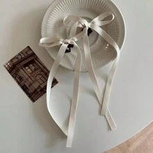 2 件套甜美女孩配件套裝,馬卡龍、經典黑白、奶油色,包括髮帶、髮夾、蝴蝶結髮帶,適合日常佩戴、旅行、芭蕾舞、攝影、街舞、edm 節日等。 - 白色 - 查看 5