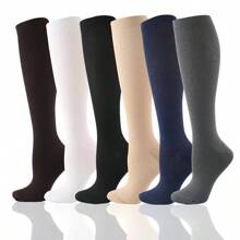 Solid Color Compression Socks Sports Socks - Black - View 1