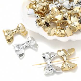 蝴蝶形有機玻璃珠子,模擬金屬風格,diy手機/鑰匙鏈和珠寶製作用品