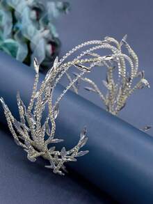 1 Pieza Diadema De Novia Con Piedras Preciosas Royal - Plateado - Ver 5