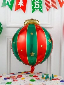 1/3/5 quả bóng bay trang trí Giáng sinh, bóng bay lá kim màu đỏ và xanh lá cây, đồ trang trí treo cho tiệc Giáng sinh năm mới, bóng bay bơm hơi để trưng bày cửa sổ, Giáng sinh - Nhiều màu - Xem 5