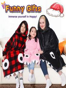 1入pc鯊魚連帽毯子,鯊魚毯子送禮給女性男性和青少年的禮物,有趣的毯子是有趣的禮物,動物帽毯鯊魚禮物適用於鯊魚愛好者