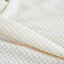 1pc White Elastic Corn Velvte Skirted Universal Chair Cover For Four Seasons - White - View 8