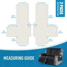 1/2/3 Seat Waterproof Recliner Sofa Cover, Non Slip Recliner Chair Covers, Washable Reclining Couch Cover Outdoor Cushion Covers Garden Furniture Protector With Elastic Straps Pocket For Pets, Cats, Dogs Black - 黑色 - 查看 10
