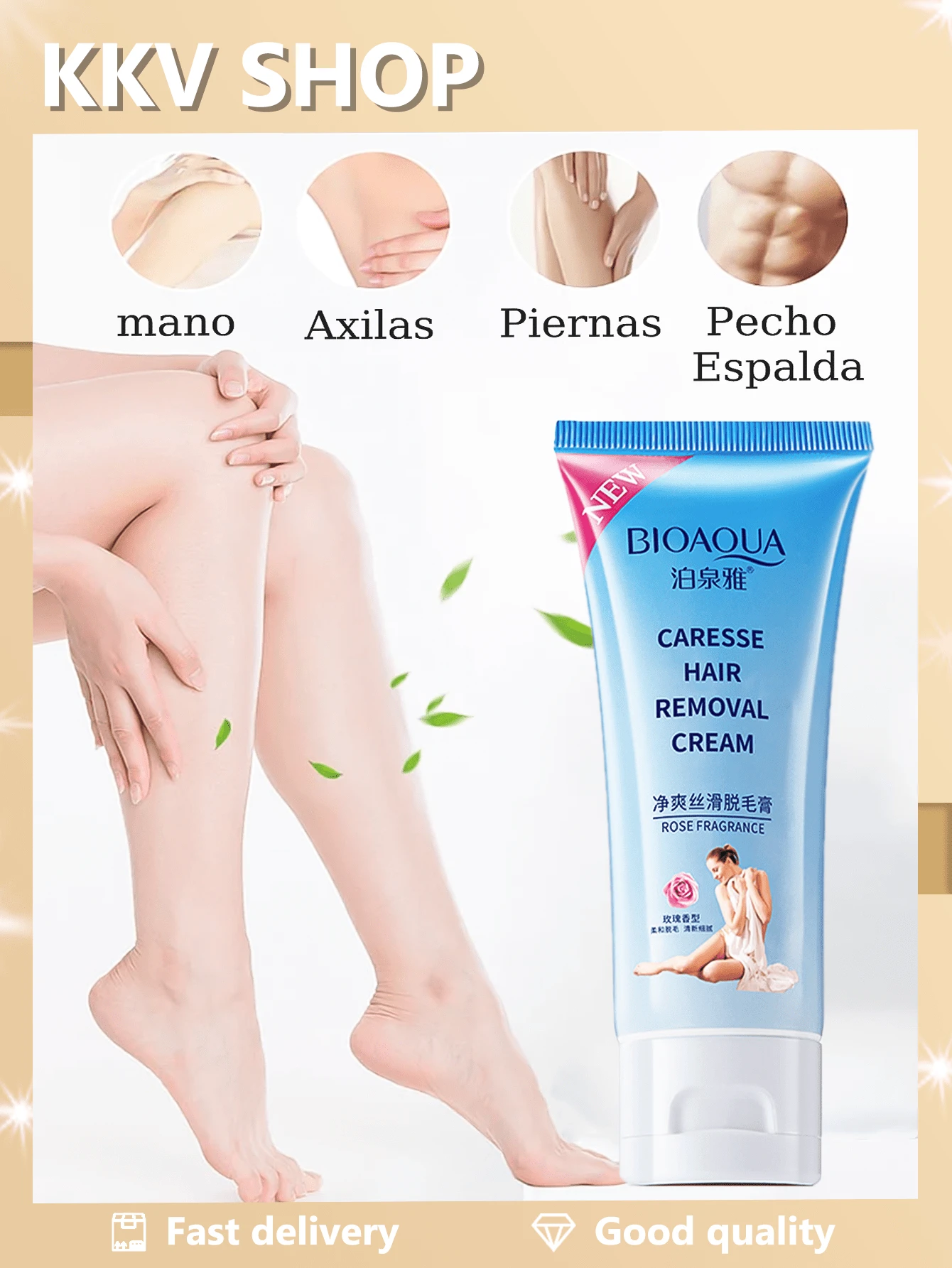 Professional Hair Removal Cream - Effective Formula For Gentle And Long-Lasting Hair Removal - Suitable For All Skin Types - Easy To Use At Home - Non-Irritating - For Use On Armpits, Knees, Legs, Body Parts-1