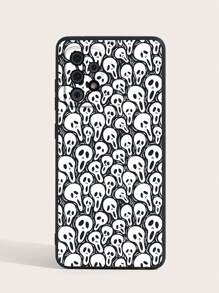 1 Pieza Carcasa Para Teléfono Con Patrón De Calavera Pintada Compatible Con Teléfonos Iphone/samsung - Multicolor - Ver 4