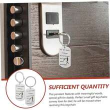 2 件钥匙扣填充物圣诞礼物爸爸钥匙圈生日礼物标签情人节礼物送给爸爸给我爸爸的钥匙圈爸爸生日礼物爸爸礼物钢钓鱼父亲。爸爸钥匙扣礼物 - 刻有有意义的文字吊坠，送给父亲的最佳礼物选择。 - 銀色 - 查看 5