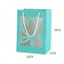1 Miếng Love Tim & In Hoa Trong suốt Xanh Túi quà tặng - Màu xanh lam - Xem 2