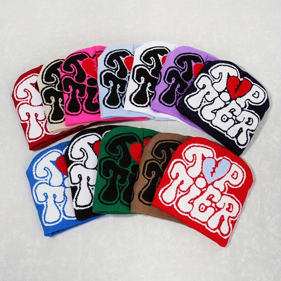 1頂高層男士無邊帽,適用於秋冬季時尚,暖和,嘻哈風格,適合街頭風格,情侶,旅行,戶外活動