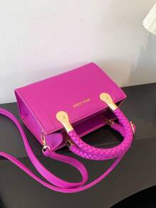 Versatile Ins Girls Handbag New Fashion Small Square Bag 14-16 Years Old Children's Shoulder Bag Texture Retro Crossbody Bag