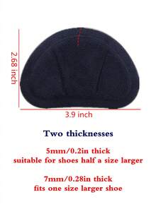 鞋跟墊,為太大的鞋子提供鞋跟墊,鞋墊防滑,女性高跟鞋墊,鞋墊填充物提高鞋子的穩定性,防止起水泡和提高舒適度 - 藏蓝色 - 查看 2