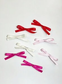 8入組女士彩色優雅蝴蝶結髮夾,適用於日常髮型搭配,髮辮和裝飾 - 彩色 - 查看 2