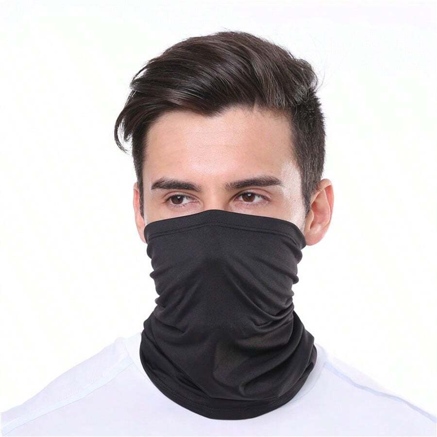 1 Miếng Ngoài trời Thể thao Kem chống nắng Mặt nạ , Balaclava Nam Khăn mặt , Mùa hè Sự bảo vệ Giường đôi Mặt Bảo vệ cổ Xe máy Lụa băng Đầu Che phủ , Cưỡi Thiết bị , Thoáng khí Cưỡi Cái cổ Che phủ , Đa chức năng Thể thao Khăn trùm đầu - màu đen - Xem 1