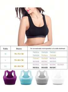 Sujetador Deportivo Yoga Fitness Brasier Mujer Cómodo 3 Pcs