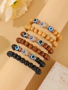 6 cái/bộ Mờ Kết cườm Mắt ác Vòng tay & Kết cườm Vượt qua Vòng tay & Kết cườm Rùa Vòng tay bện - Nhiều màu - Xem 10