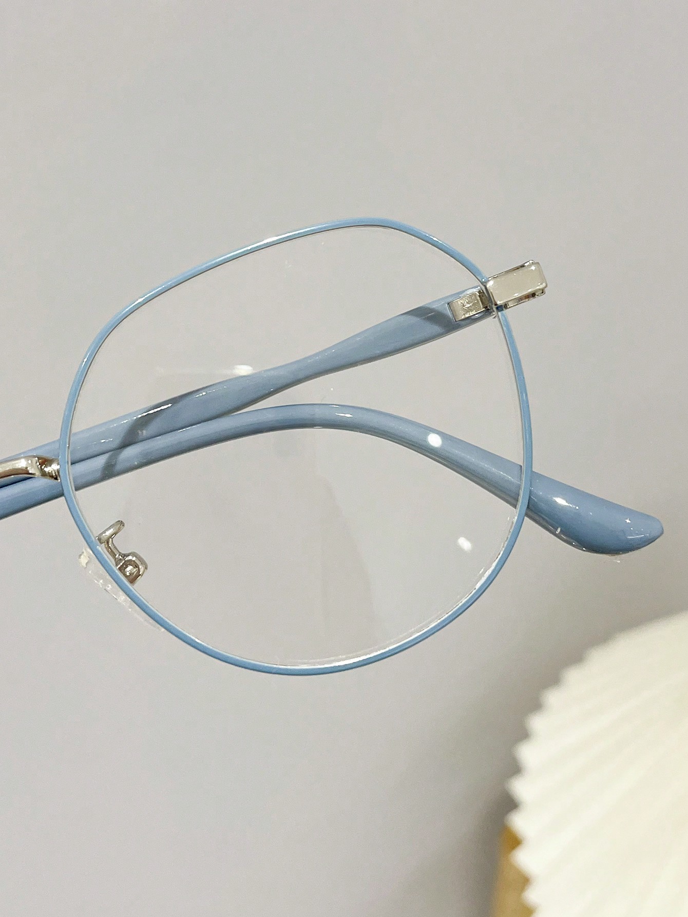 نظارة بإطار دائري للنساء، عدسة شفافة، مضادة لإجهاد...