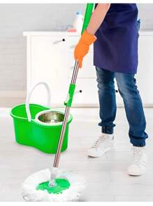 Trapeador Magico De 360° Giratorio Trapeador Spin Mop Giratorio - Rojo - Ver 3