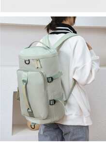 女士旅行背包,大容量隨身背包,17英寸筆記本電腦背包,防水背包,徒步旅行背包,休閒旅行袋,健身袋,大背包,過夜包,運動、學校、假日通用 - 綠色 - 查看 4