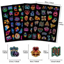 100入組水泥標誌防水diy創意塗鴉貼紙,適用於吉他、滑板、水瓶、槓、頭盔、雪板、筆記型電腦、手機殼、冰箱門、行李箱、塗鴉貼紙,是完美的聖誕禮物 - 彩色 - 查看 2